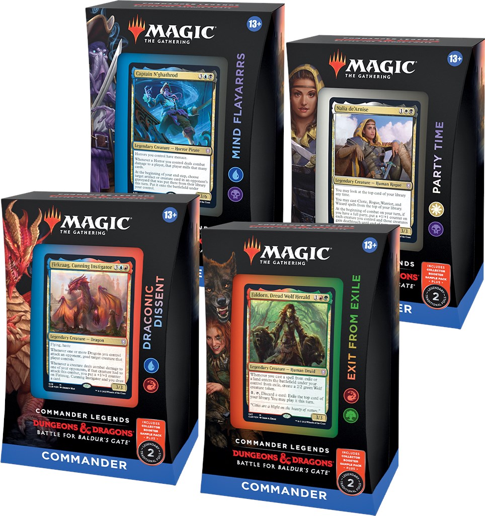 Deck-Display · Commander Legends Battle for Baldurs Gate Commander Decks Set of 4