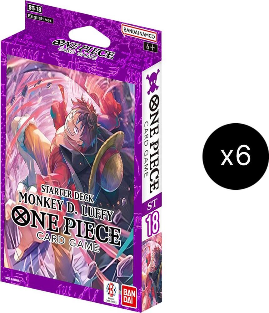 One Piece Starter Deck 18: PURPLE Monkey.D.Luffy Display – Englisch