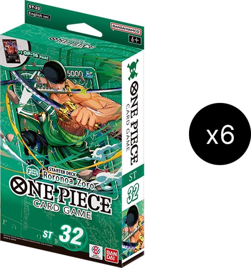 One Piece Starter Deck 32: GREEN Roronoa Zoro Display – Englisch