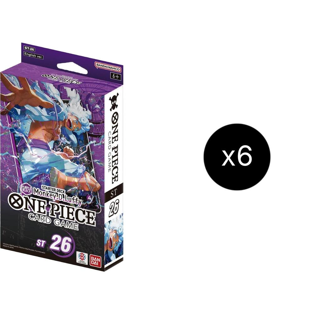 One Piece Starter Deck 26: PURPLE/BLACK Monkey.D.Luffy Display – Englisch
