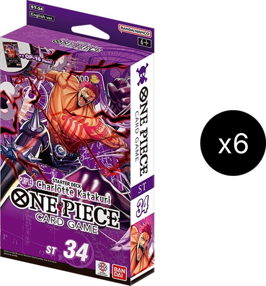 One Piece Starter Deck 34: PURPLE Charlotte Katakuri Display – Englisch