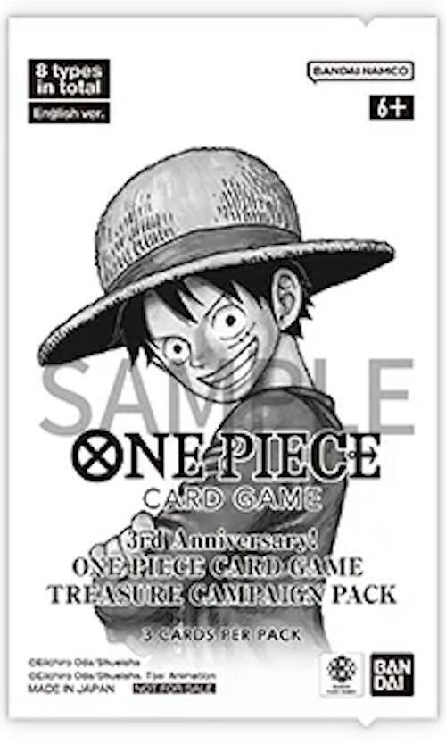 One Piece 3rd Anniversary One Piece Card Game Treasure Campaign Pack – Englisch