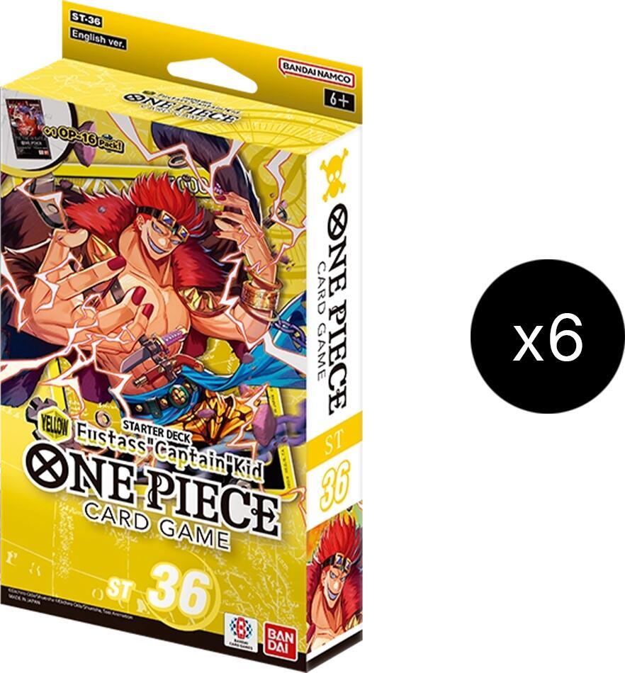 One Piece Starter Deck 36: YELLOW Eustass”Captain”Kid Display – Englisch