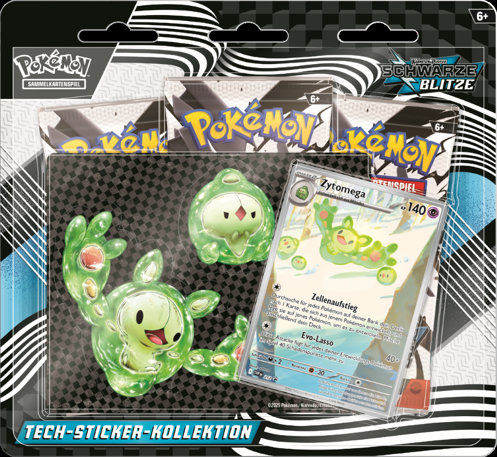 Pokémon Karmesin & Purpur – Schwarze Blitze Tech-Sticker-Kollektion – Deutsch