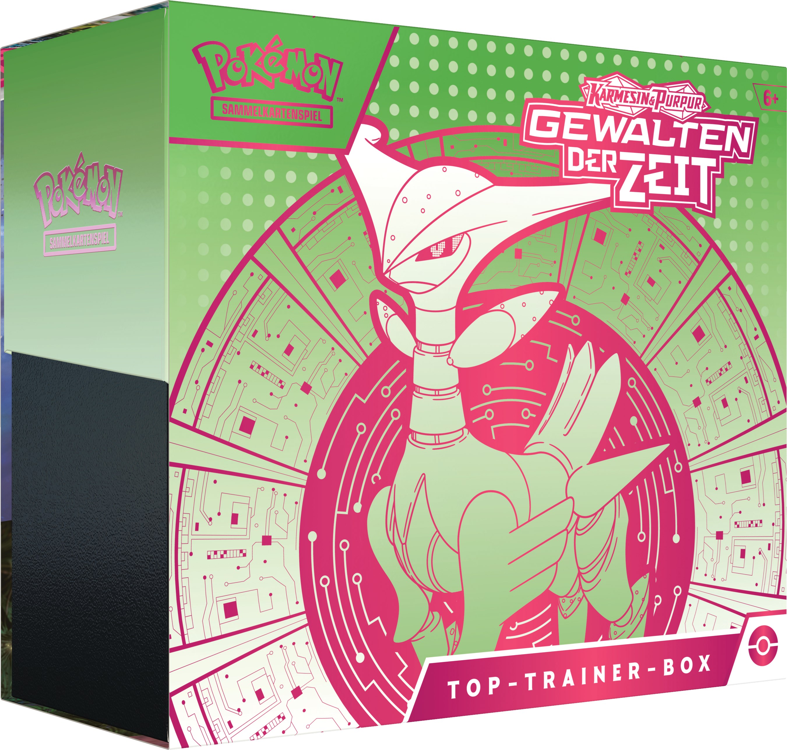 Pokémon Karmesin & Purpur – Gewalten der Zeit Top-Trainer-Box Iron Leaves – Deutsch