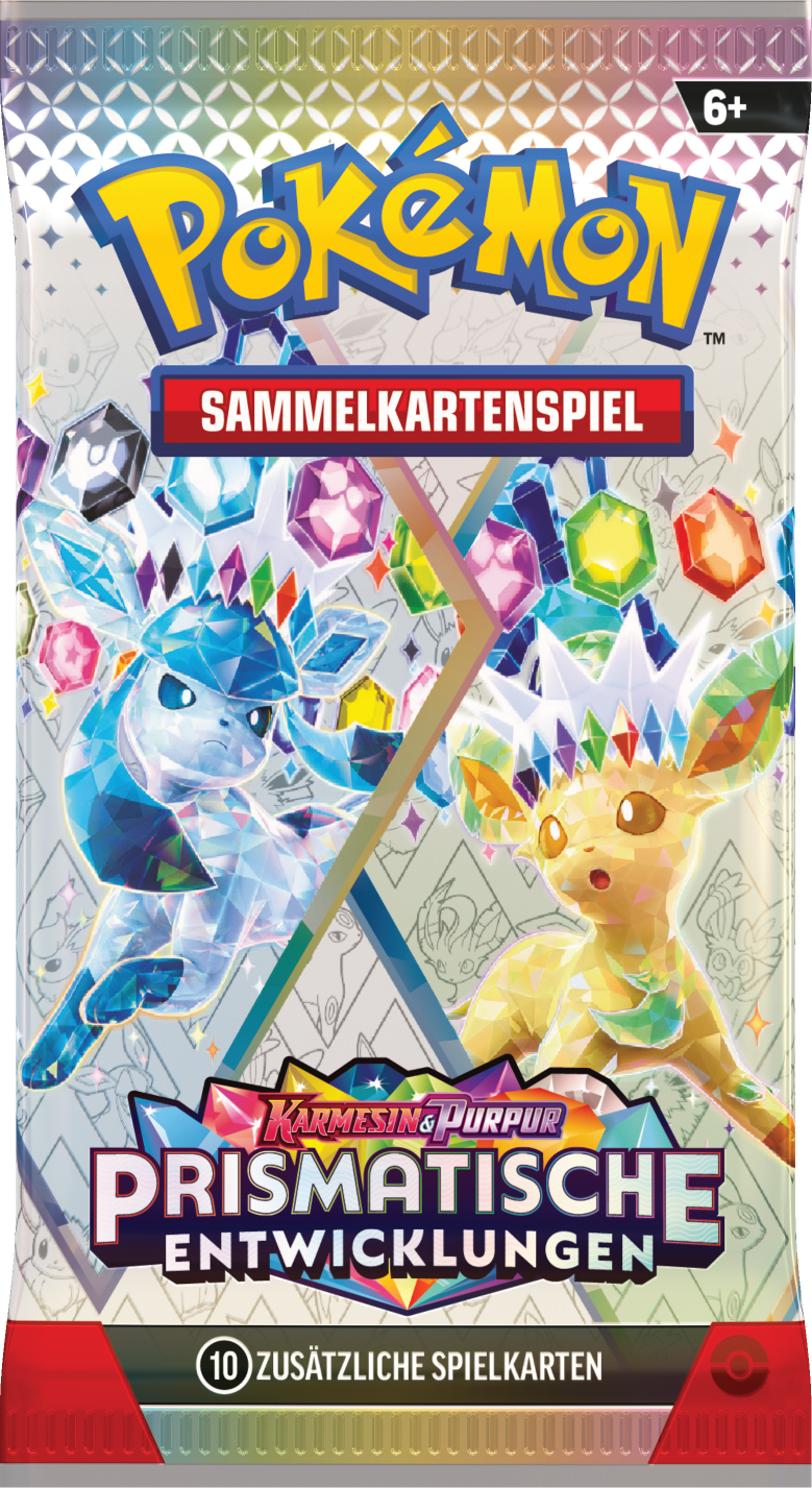 Pokémon Karmesin & Purpur – Prismatische Entwicklungen Booster Leafeon and Glaceon – Deutsch