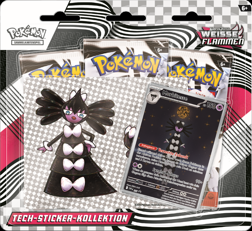 Pokémon Karmesin & Purpur – Weiße Flammen Tech-Sticker-Kollektion – Deutsch