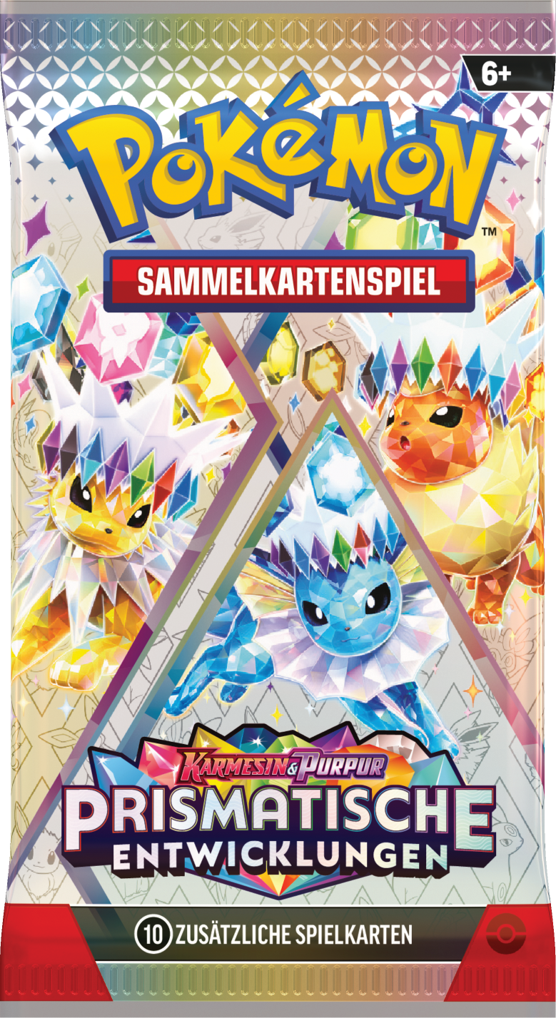 Pokémon Karmesin & Purpur – Prismatische Entwicklungen Booster Vaporeon Jolteon Flareon – Deutsch