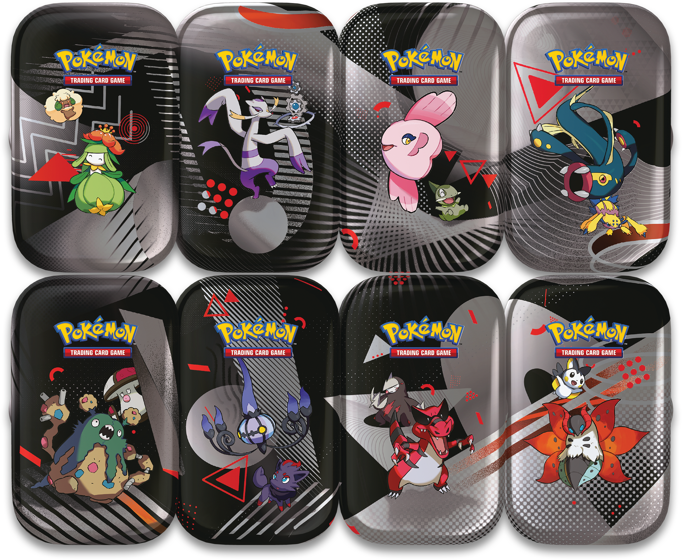 Pokémon Einall – Mini-Tin-Boxen – Produktübersicht (8 Motive) – Deutsch