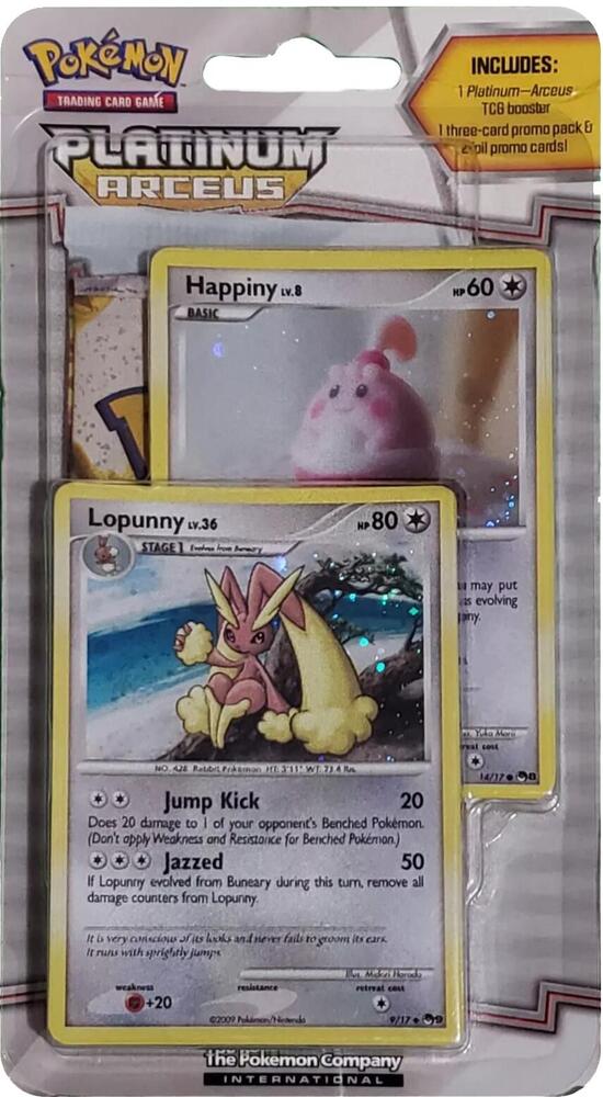 Pokémon Arceus Blister Pack (Happiny & Lopunny) – Englisch