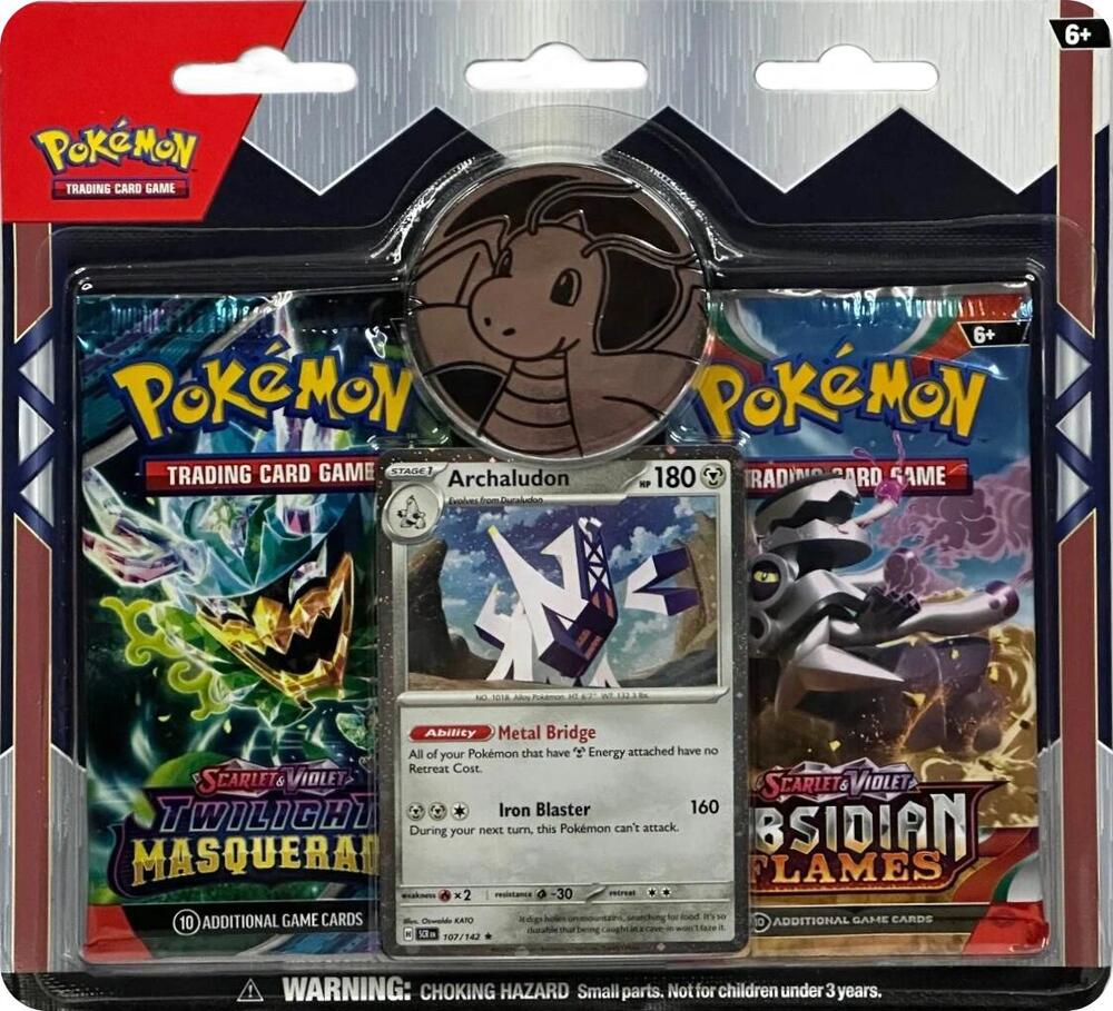 Pokémon Checklane 2-Pack Blister [Archaludon] (3-tab) – Englisch