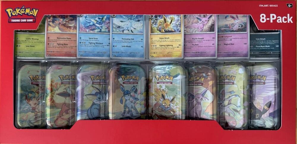 Pokémon Costco Prismatic Evolutions 8-Pack Mini Tins – Englisch