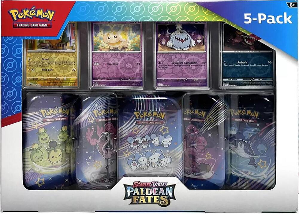 Pokémon Costco Pokemon Scarlet & Violet Paldean Fates Mini Tin 5-pack – Englisch