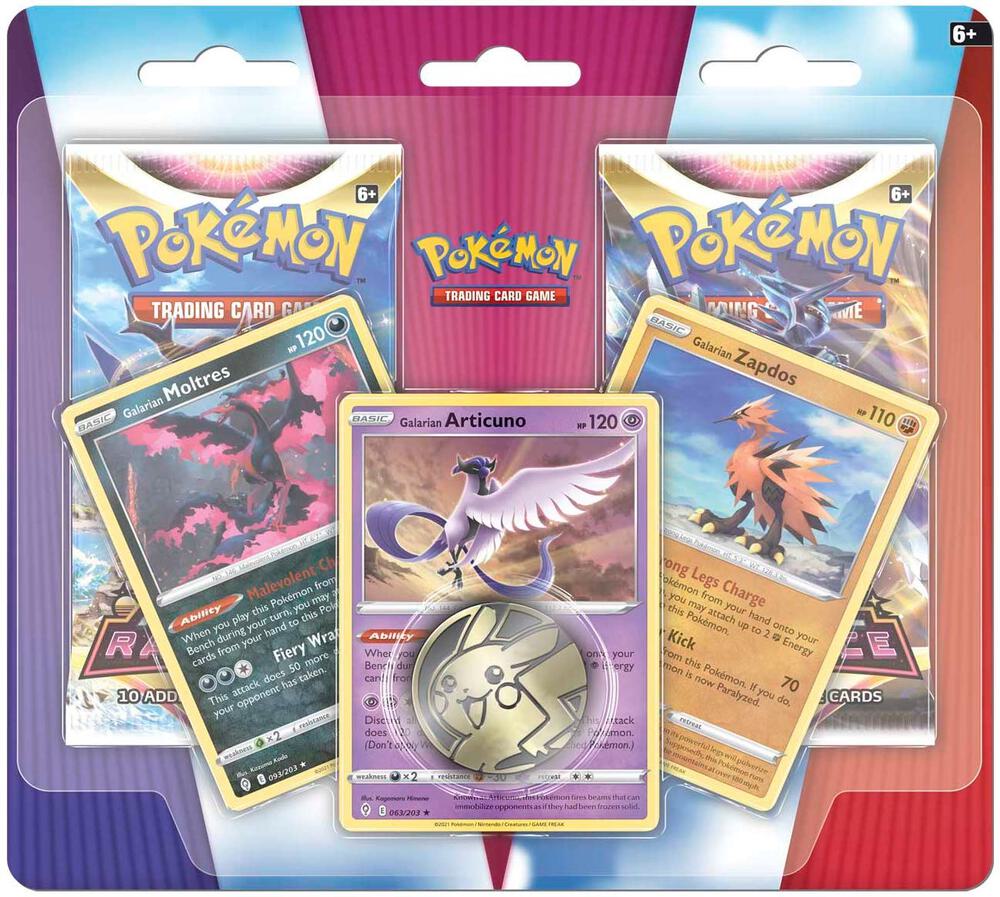 Pokémon Enhanced 2-Pack Blister Pack [Galarian Articuno, Galarian Zapdos, & Galarian Moltres] – Englisch