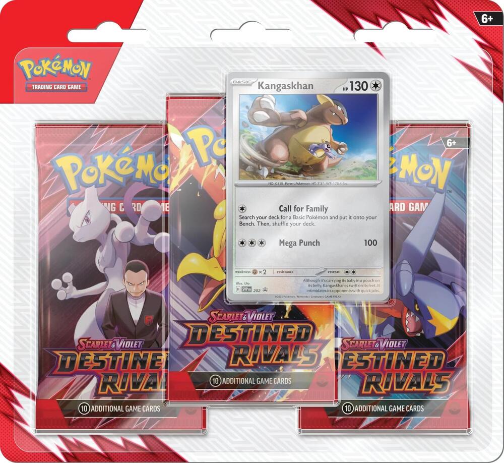 Pokémon Destined Rivals 3 Pack Blister [Kangaskhan] – Englisch