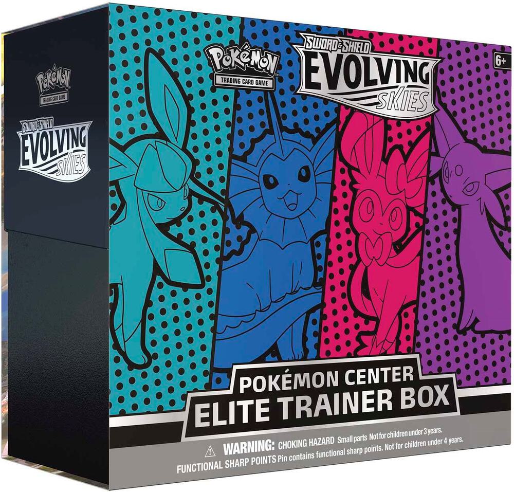 Pokémon Evolving Skies Pokemon Center Elite Trainer Box [Glaceon/Vaporeon/Sylveon/Espeon] (Exclusive) – Englisch