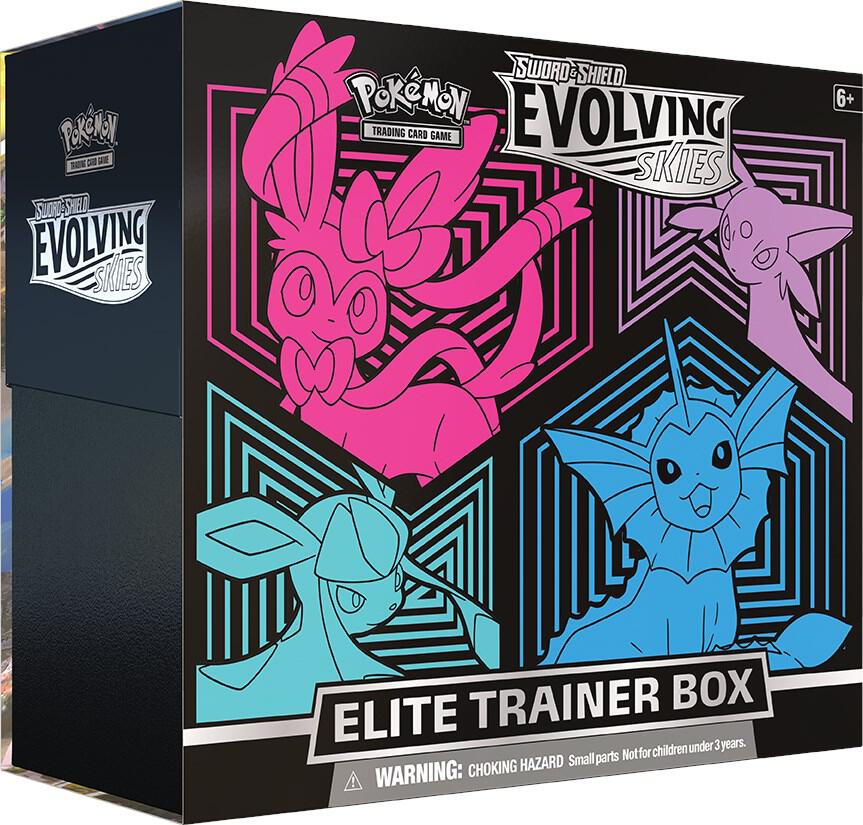 Pokémon Evolving Skies Elite Trainer Box [Glaceon/Vaporeon/Sylveon/Espeon] – Englisch
