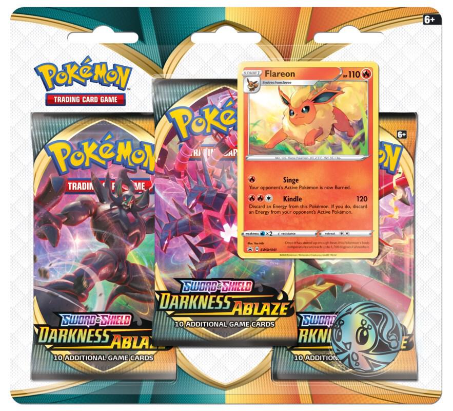 Pokémon Darkness Ablaze 3 Pack Blister [Flareon] – Englisch