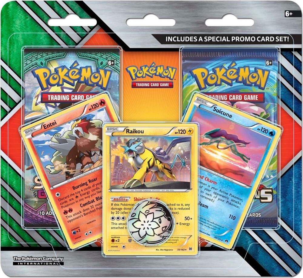 Pokémon 2-Pack Blister Pack [Raikou, Entei, & Suicune] – Englisch
