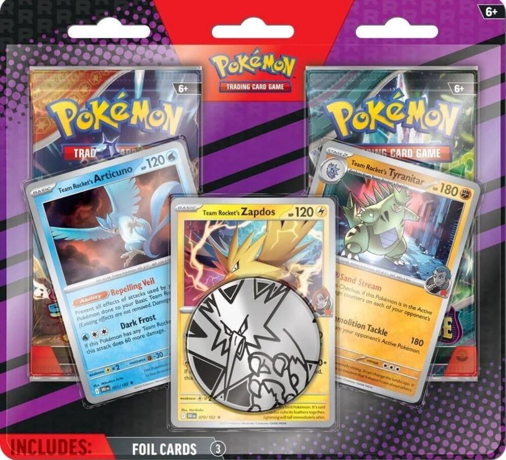 Pokémon 2-Pack Blister Pack [Team Rocket's Articuno, Zapdos & Tyranitar] – Englisch
