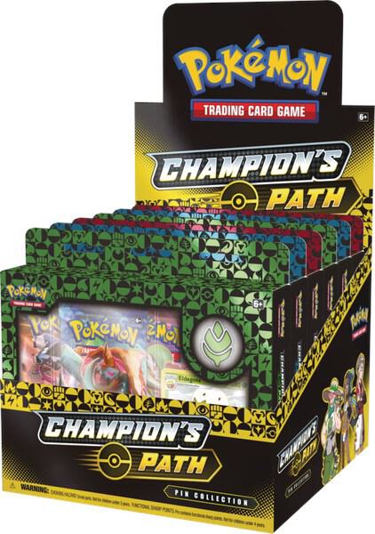 Pokémon Champion's Path Pin Collection Display: Turffield, Hulbury, & Motostoke Gyms – Englisch
