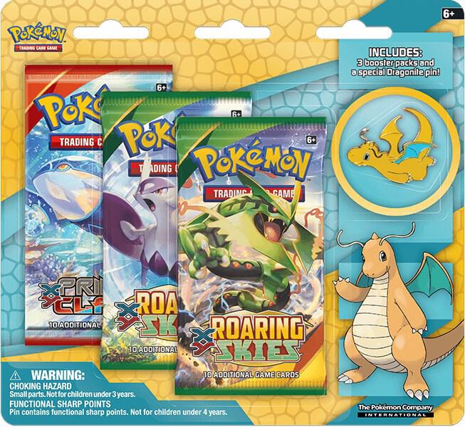 Pokémon Dragonite Collector's Pin 3 Pack Blister – Englisch