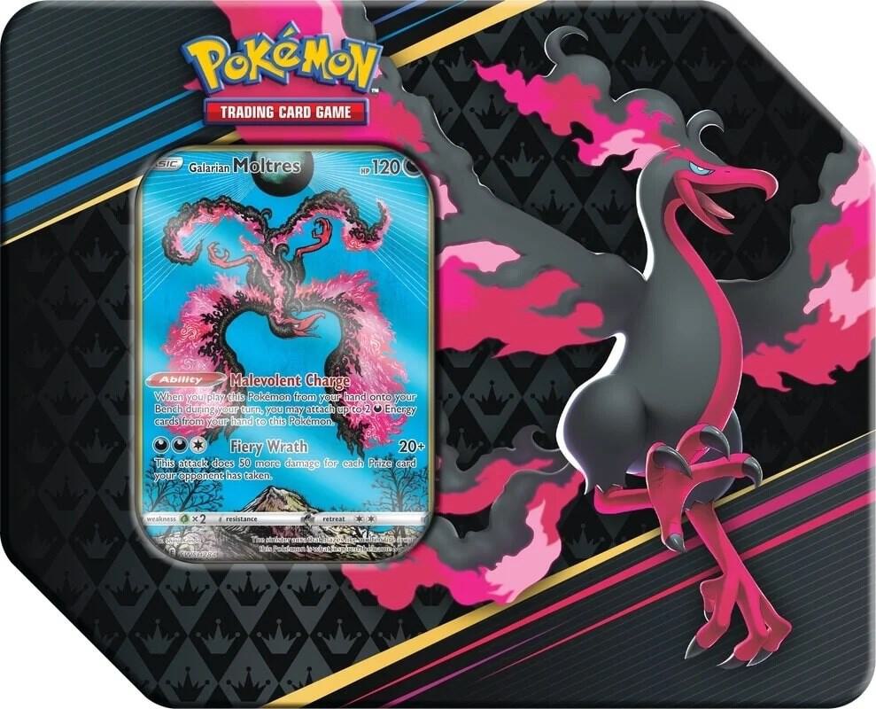 Pokémon Crown Zenith Tin [Galarian Moltres] – Englisch