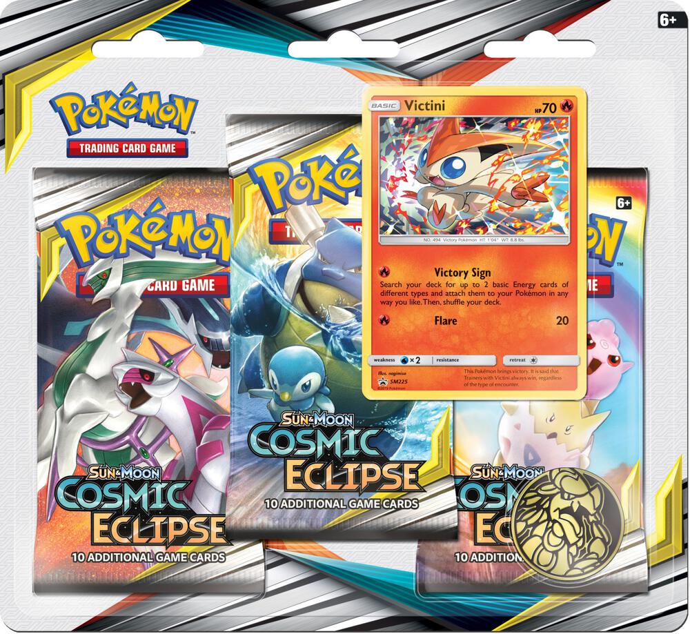 Pokémon Cosmic Eclipse 3 Pack Blister [Victini] – Englisch