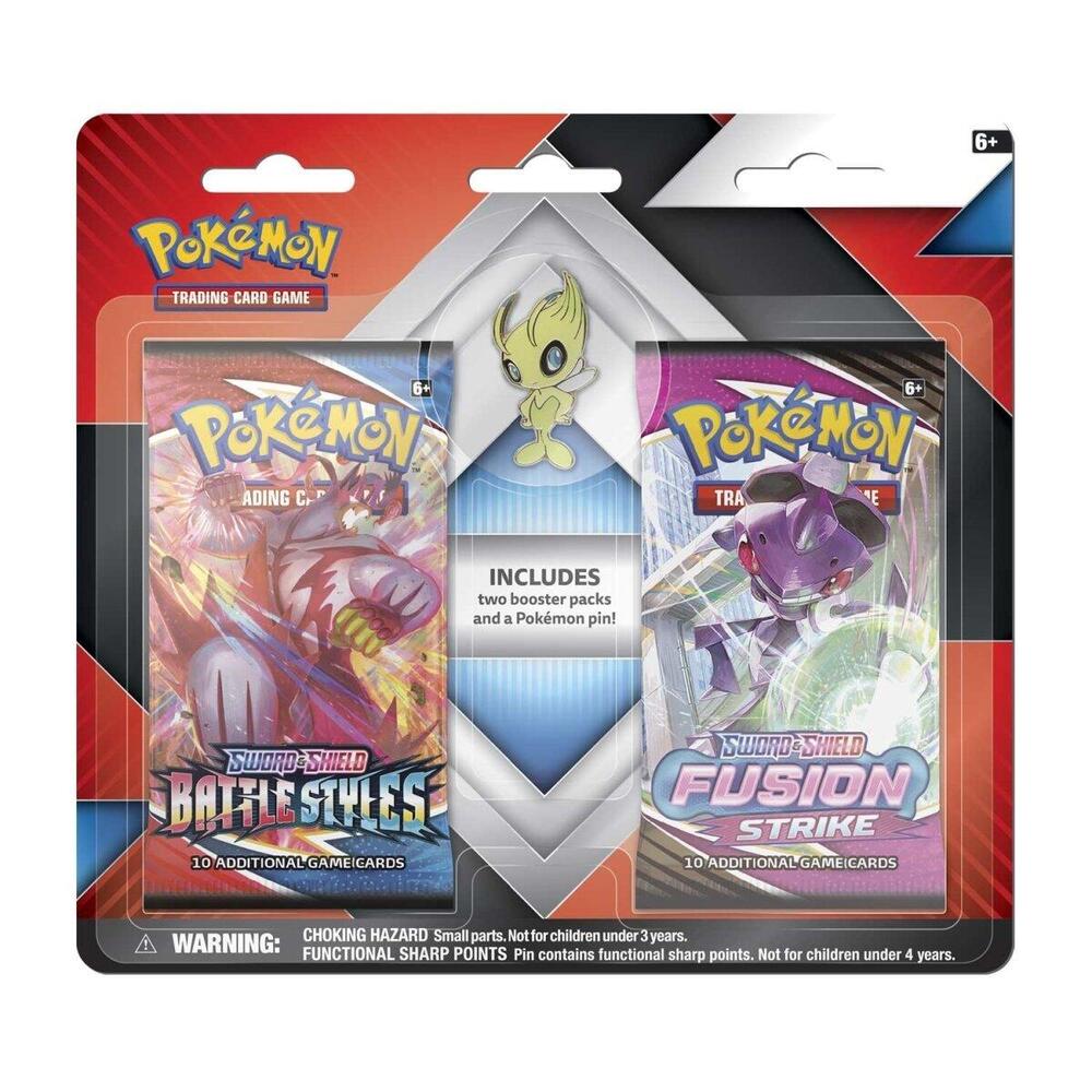 Pokémon 2 Booster Packs & Celebi Collector's Pin – Englisch
