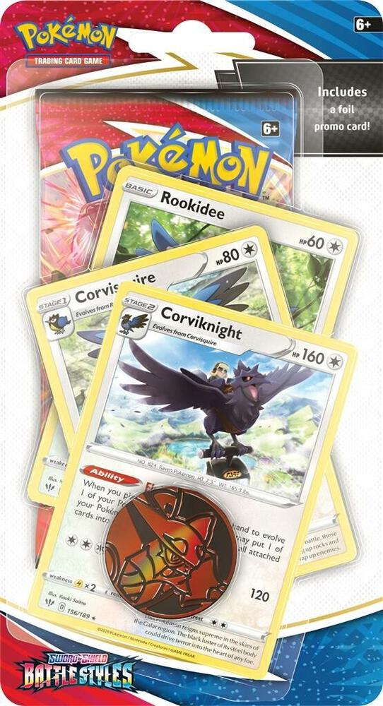 Pokémon Battle Styles Premium Checklane Blister [Corviknight] – Englisch