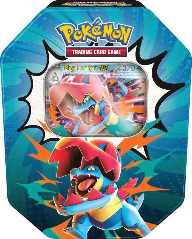 Pokémon Ascended Heroes Tin [Mega Feraligatr ex] – Englisch