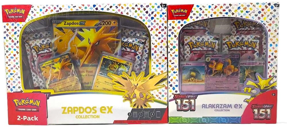Pokémon Costco Scarlet & Violet 151 Zapdos ex & Alakazam ex Bundle – Englisch