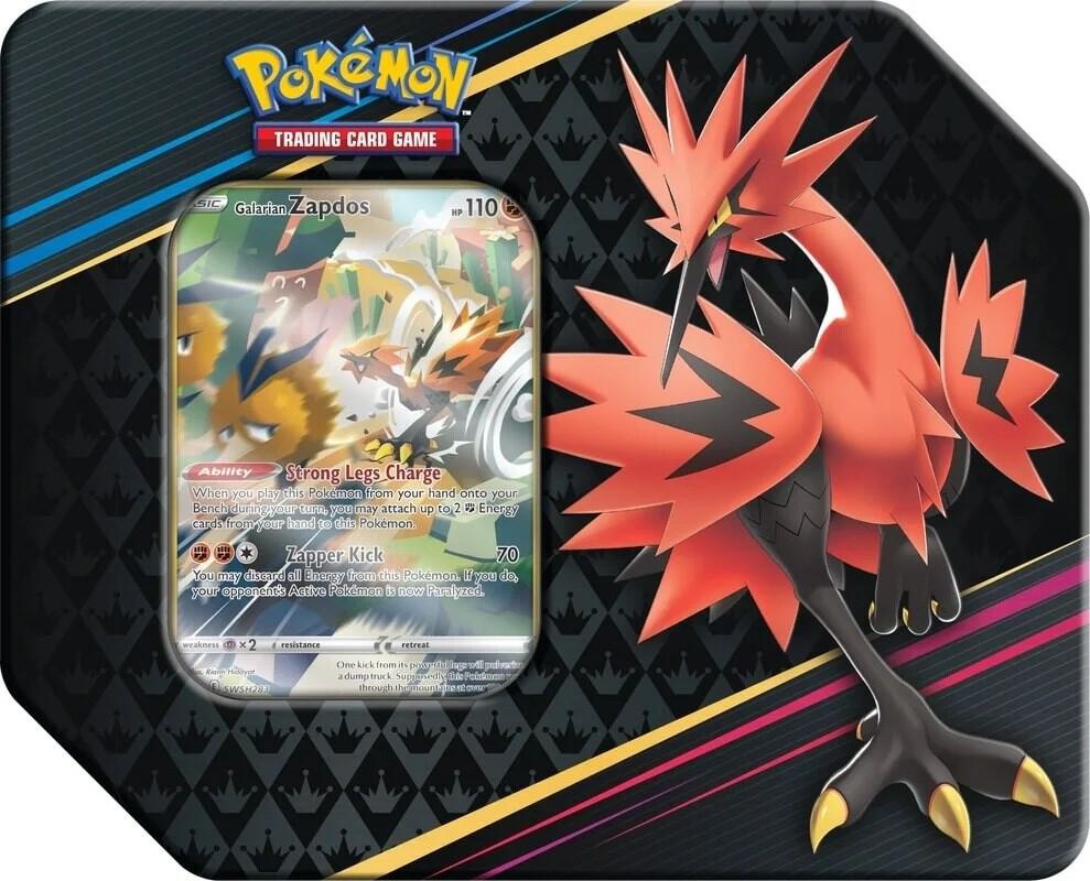 Pokémon Crown Zenith Tin [Galarian Zapdos] – Englisch