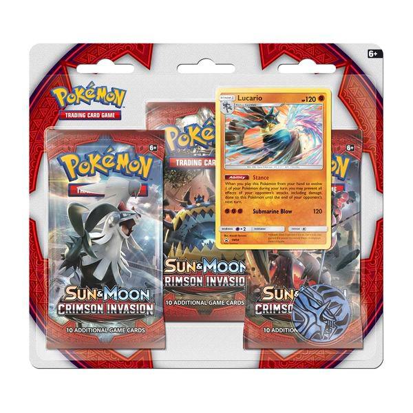 Pokémon Crimson Invasion 3 Pack Blister [Lucario] – Englisch