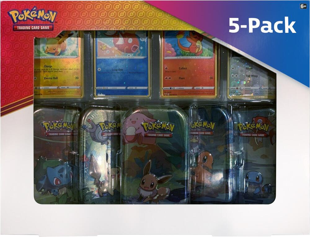 Pokémon Kanto Friends Mini Tins 5-Pack – Englisch