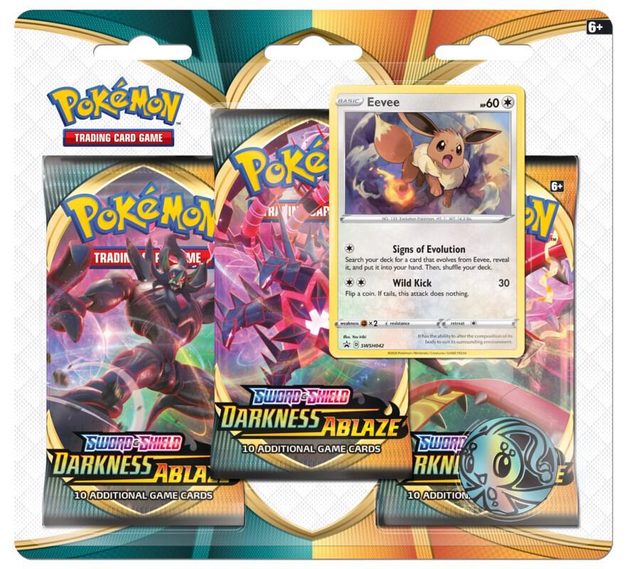 Pokémon Darkness Ablaze 3 Pack Blister [Eevee] – Englisch
