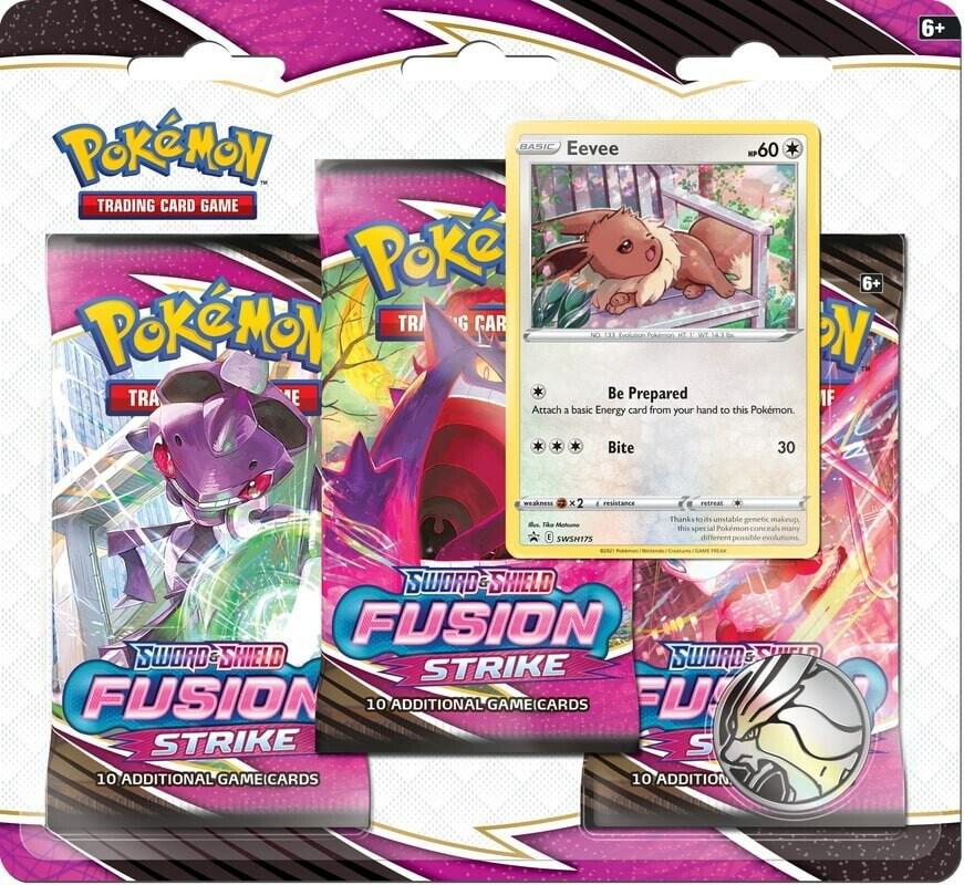 Pokémon Fusion Strike 3 Pack Blister [Eevee] – Englisch