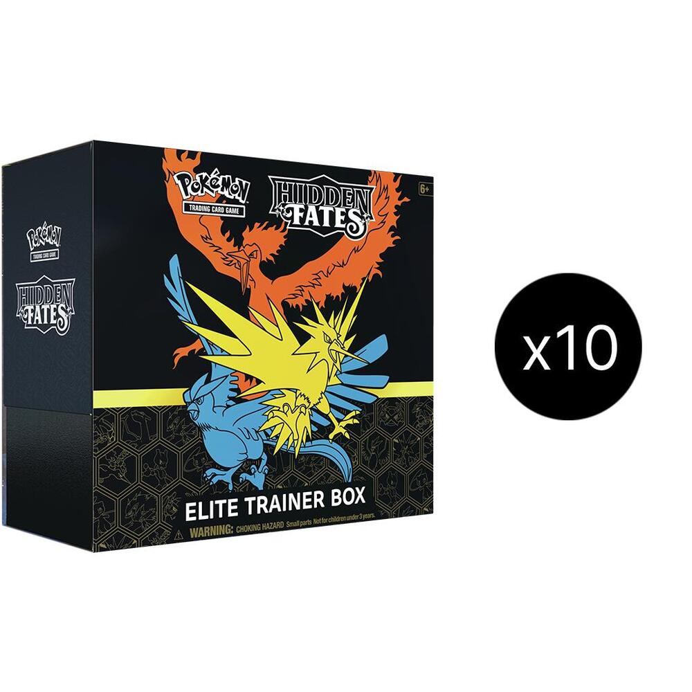 Pokémon Hidden Fates Elite Trainer Box Case – Englisch