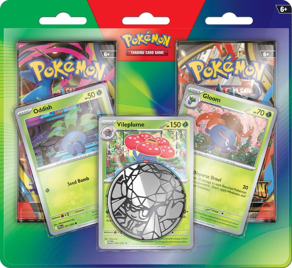 Pokémon 2-Pack Blister Pack [Oddish, Gloom, & Vileplume] – Englisch