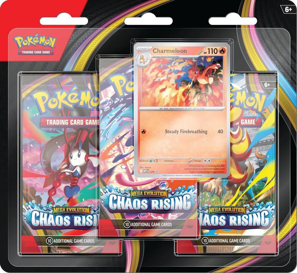 Pokémon Chaos Rising 3-Pack Blister [Charmeleon] – Englisch